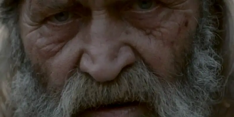 A close view of the wizened face of Menocchio The Heretic