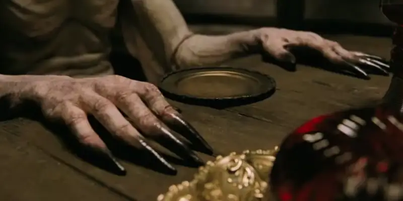 A close shot of the hands of the Pale Man in Pan's Labyrinth
